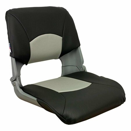 SPRINGFIELD MARINE Skipper Standard Seat Fold Down - Black & Charcoal 1061017-BLK